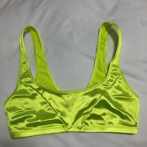 neon green / yellow sports bra / bralette